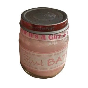 Pure Integrity Baby Food Jar Baby Powder Scent Soy Candle Girl First Bath